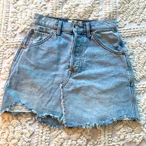 Free People High-Waisted Jean Skirt